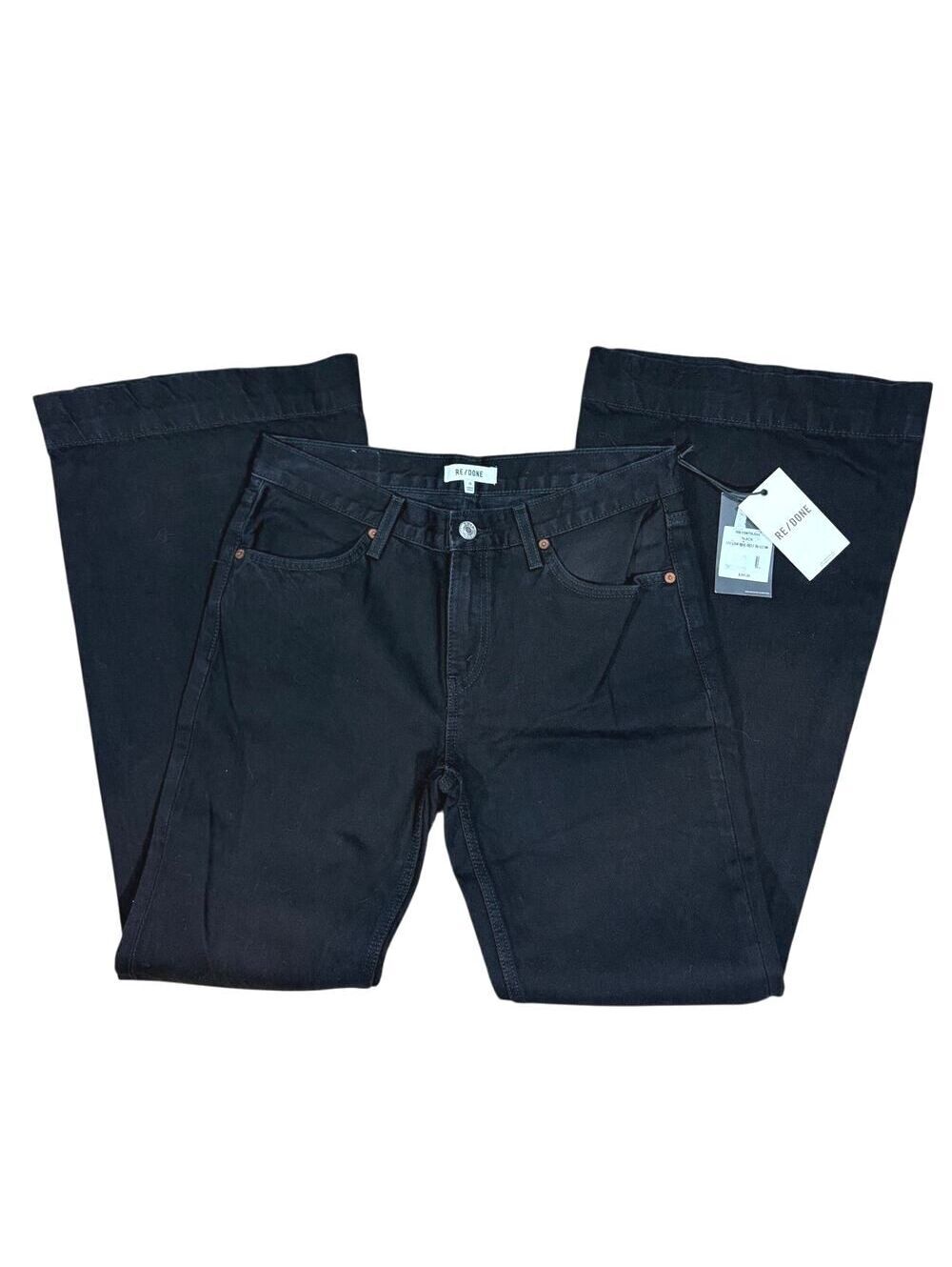 Re/Done Jeans 70's Low Rise Bell Bottoms Black ReDone 28/6
